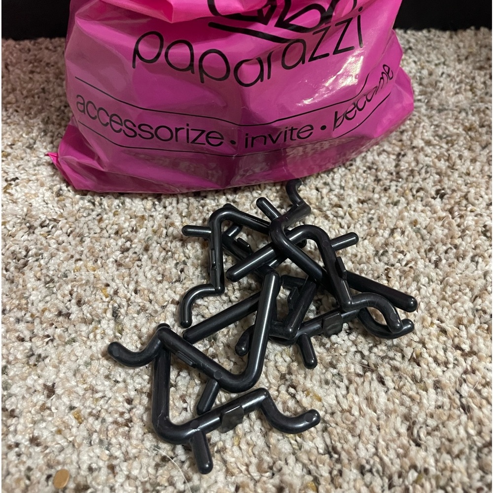 Bag of plastic peg hooks